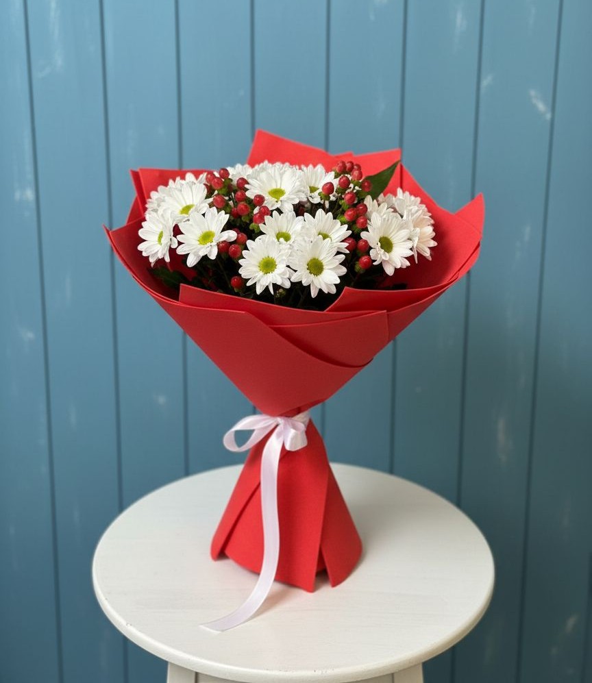 Букет цветов из: Хризантемы в Васильевке