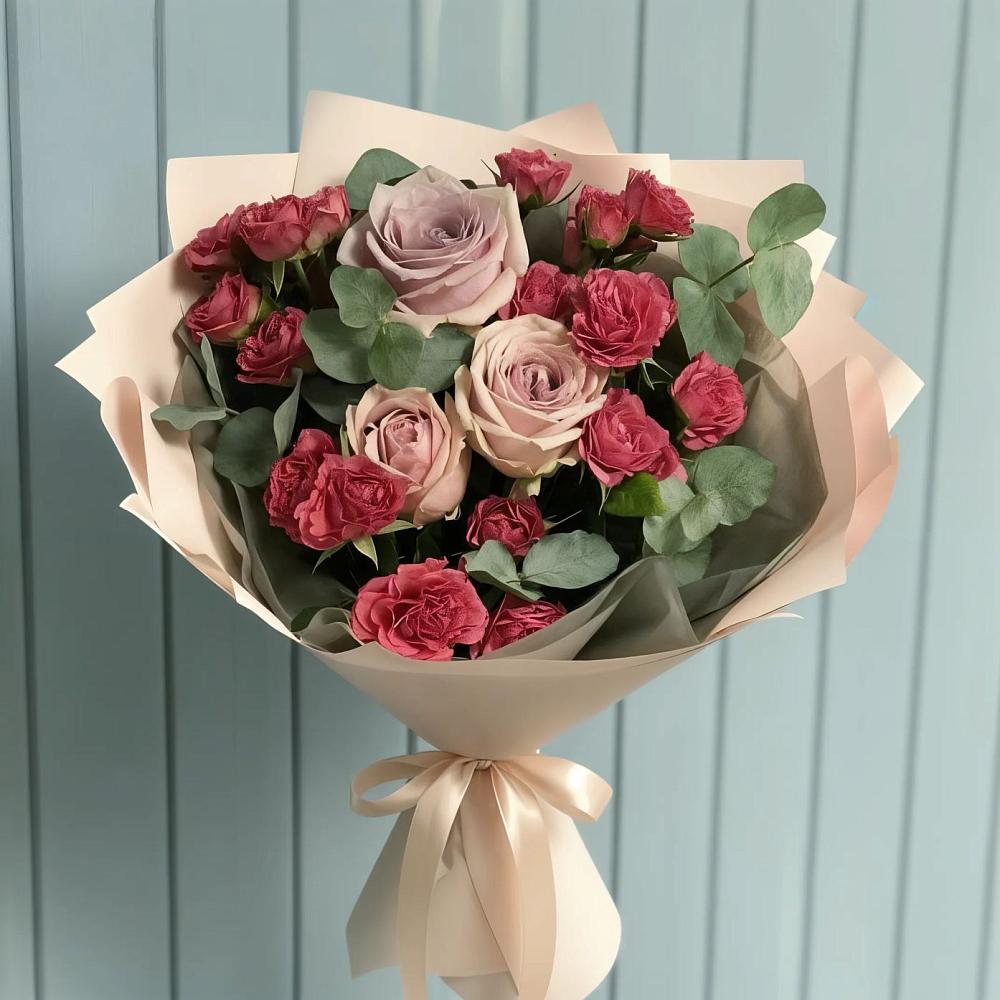 Букет цветов из: Гвоздики и Розы в Васильевке