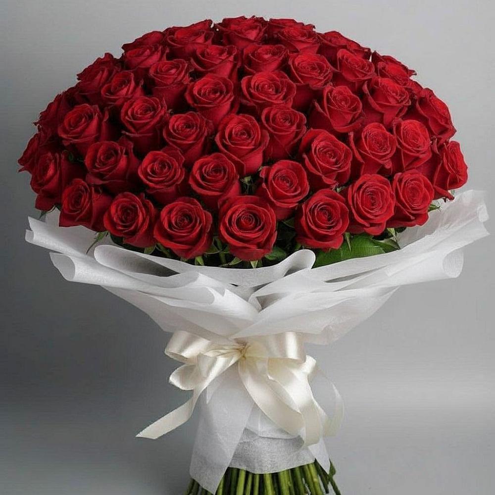 Букет 101 Красная роза Блэк Мэджик в Васильевке