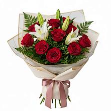 Букет цветов из:  Лилии и Розы в Васильевке