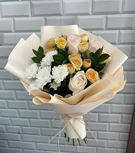 Букет цветов из:  Розы и Хризантемы в Васильевке