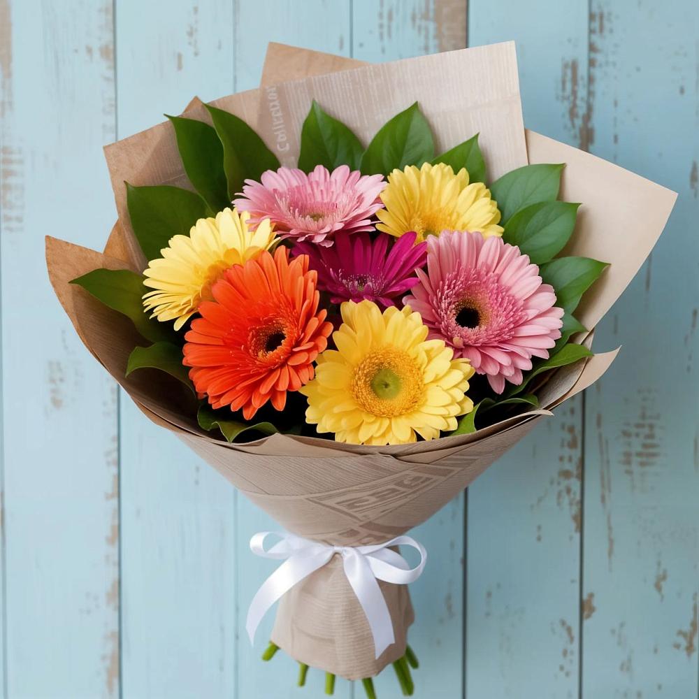 Букет цветов из: Герберы в Васильевке