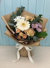 Букет цветов из:  Герберы и Хризантемы в Васильевке