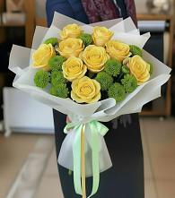 Букет цветов из:  Хризантемы и Розы в Васильевке