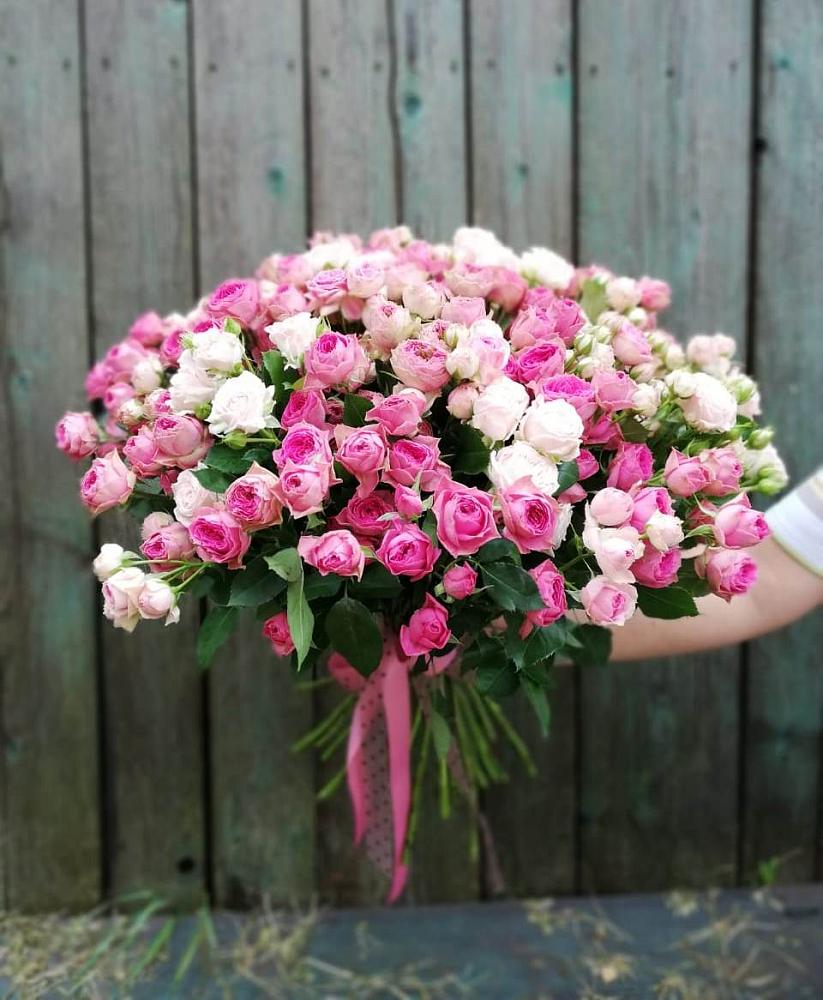 Букет Розовые кустовые розы Натали и Лав Лидия в Васильевке