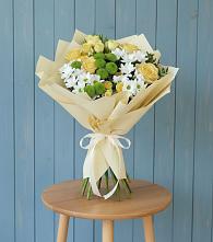 Букет цветов из:  Хризантемы и Розы в Васильевке