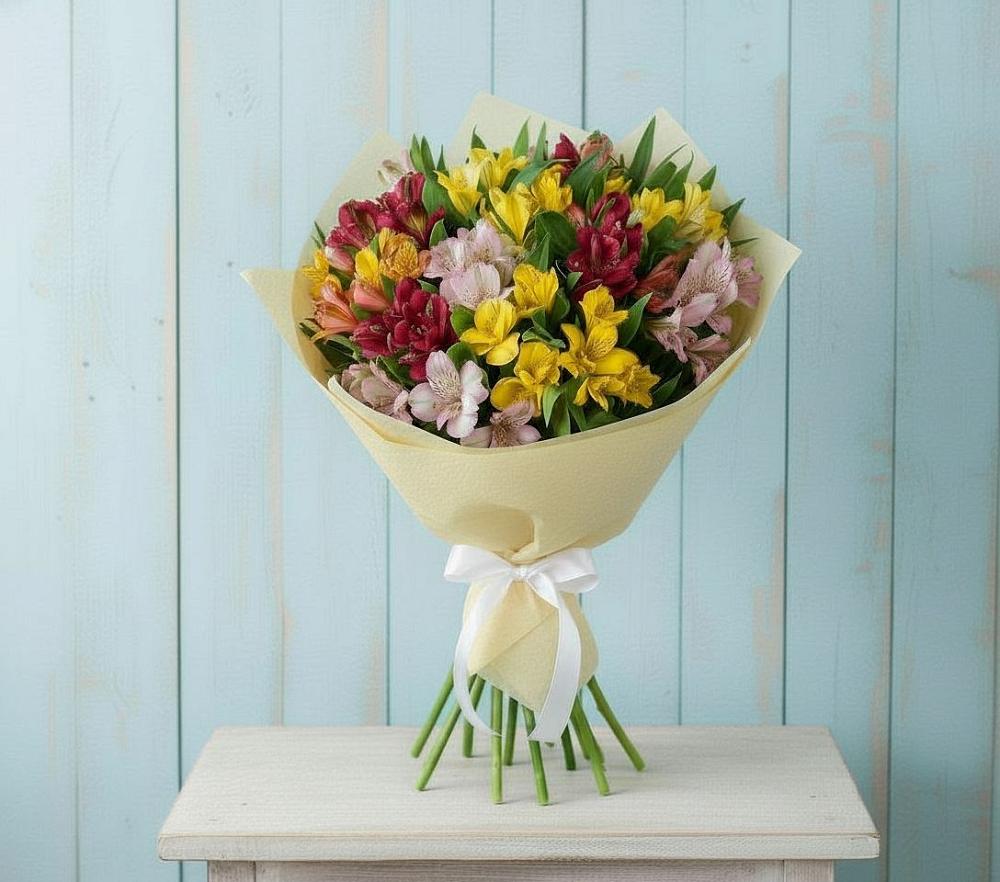Букет цветов из: Альстромерии в Васильевке