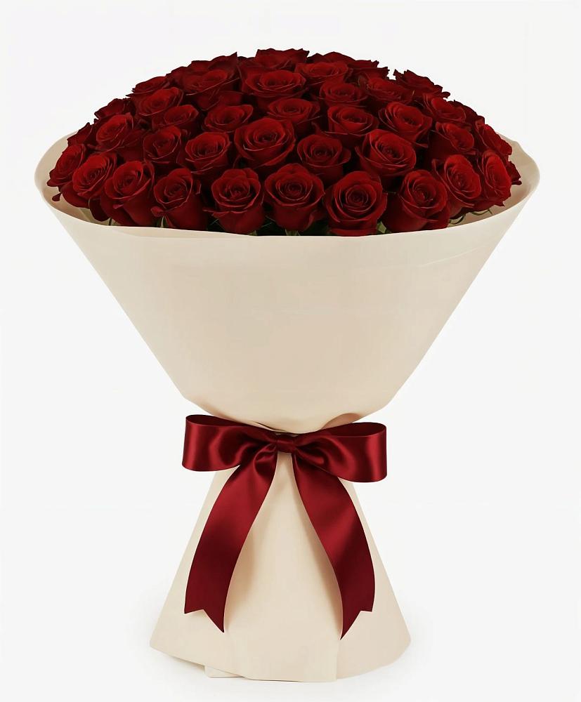 Букет 101 Бордовая роза Блэк Бакарра в Васильевке