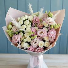Букет цветов из:  Альстромерии и Розы в Васильевке