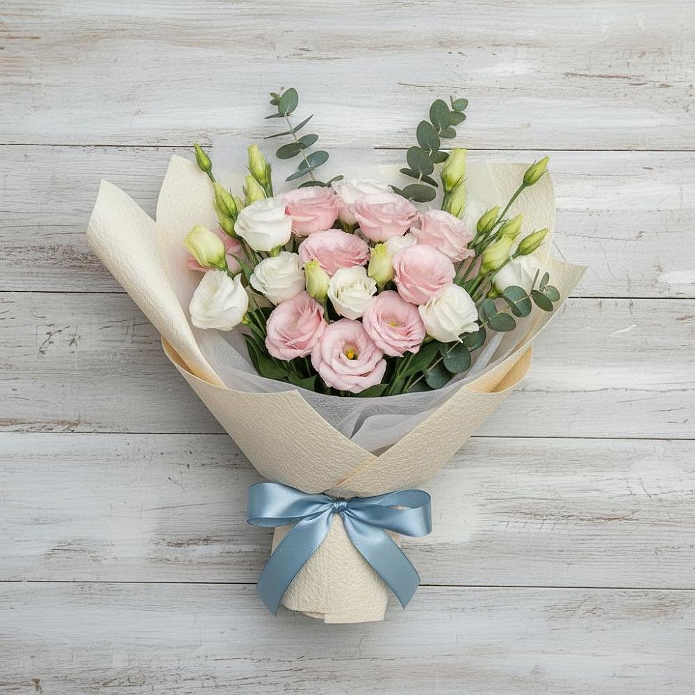 Букет цветов из: Лизиантусы в Васильевке